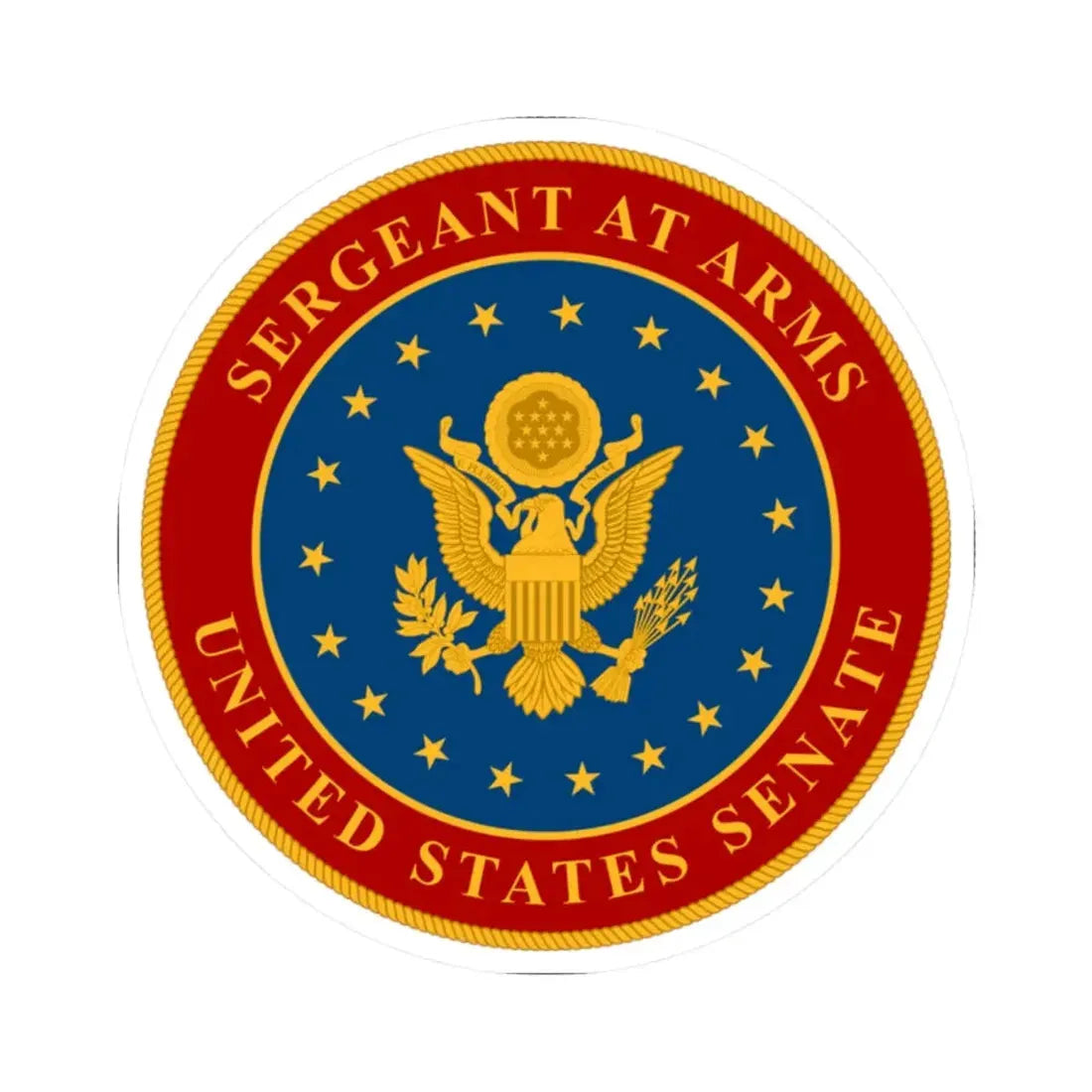 United States Senate Sergeant at Arms - STICKER Vinyl Kiss-Cut Decal 2 Inch White - The Sticker Space