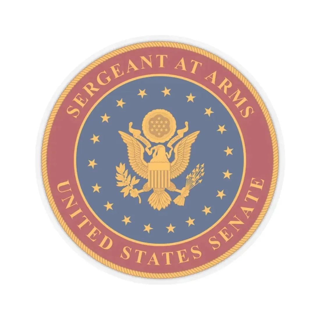 United States Senate Sergeant at Arms - STICKER Vinyl Kiss-Cut Decal 3 Inch Transparent - The Sticker Space