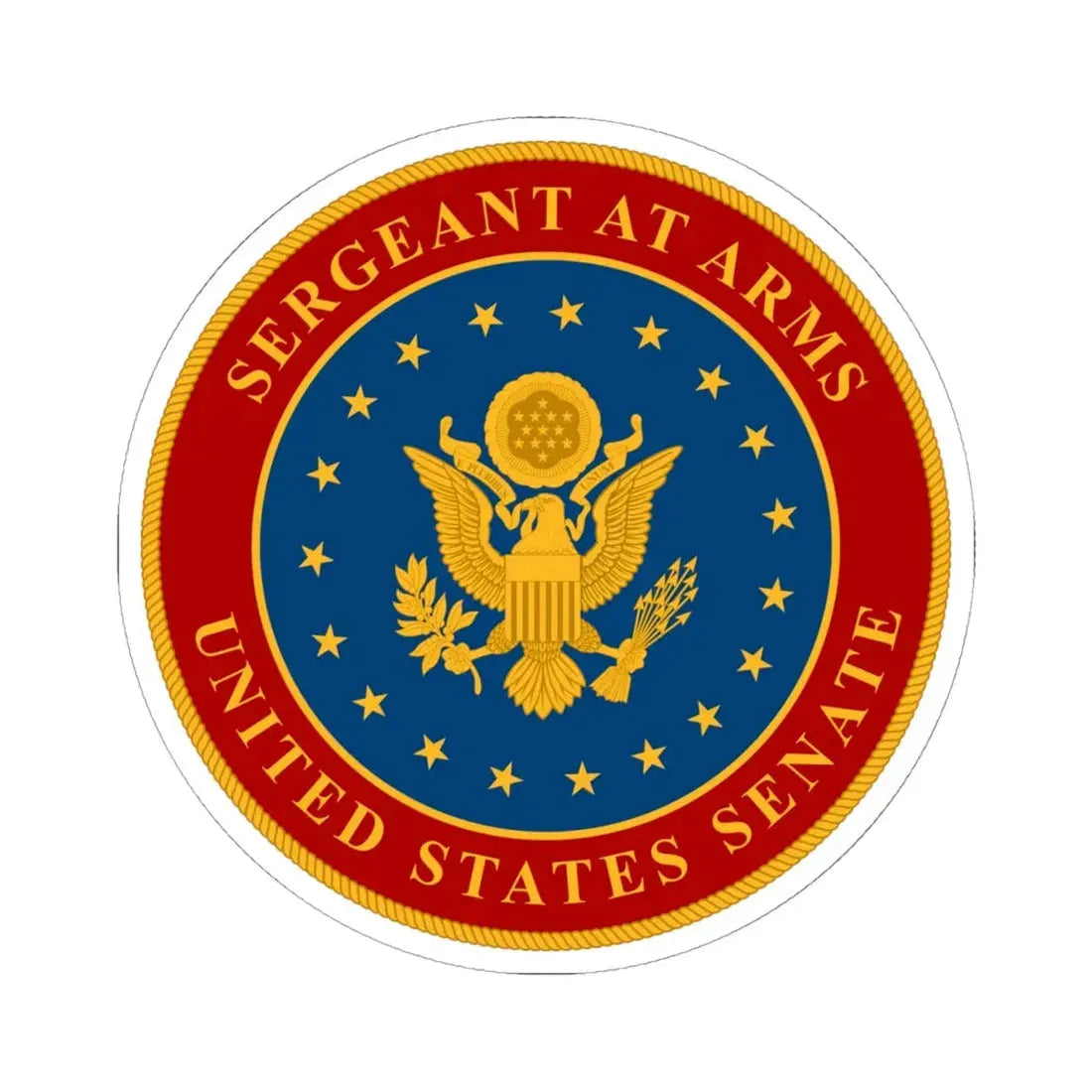 United States Senate Sergeant at Arms - STICKER Vinyl Kiss-Cut Decal 6 Inch White - The Sticker Space