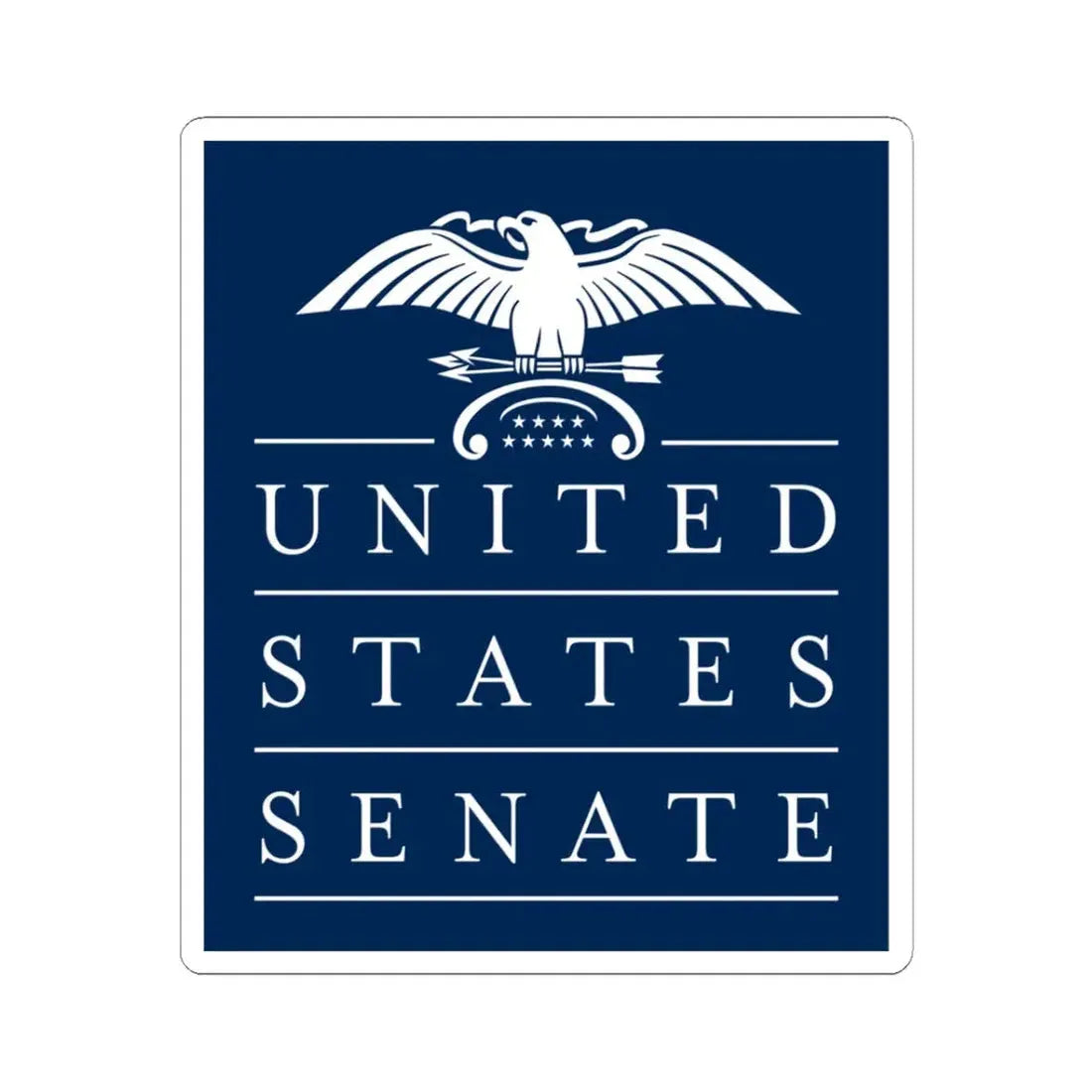 United States Senate - STICKER Vinyl Kiss-Cut Decal 3 Inch White - The Sticker Space