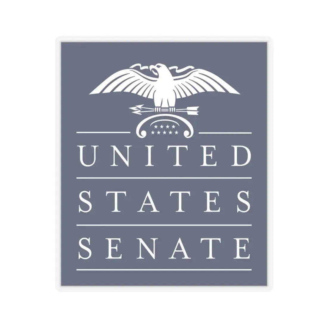 United States Senate - STICKER Vinyl Kiss-Cut Decal 4 Inch Transparent - The Sticker Space