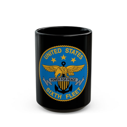 United States Sixth Fleet (U.S. Navy) Black Coffee Mug-15oz-The Sticker Space