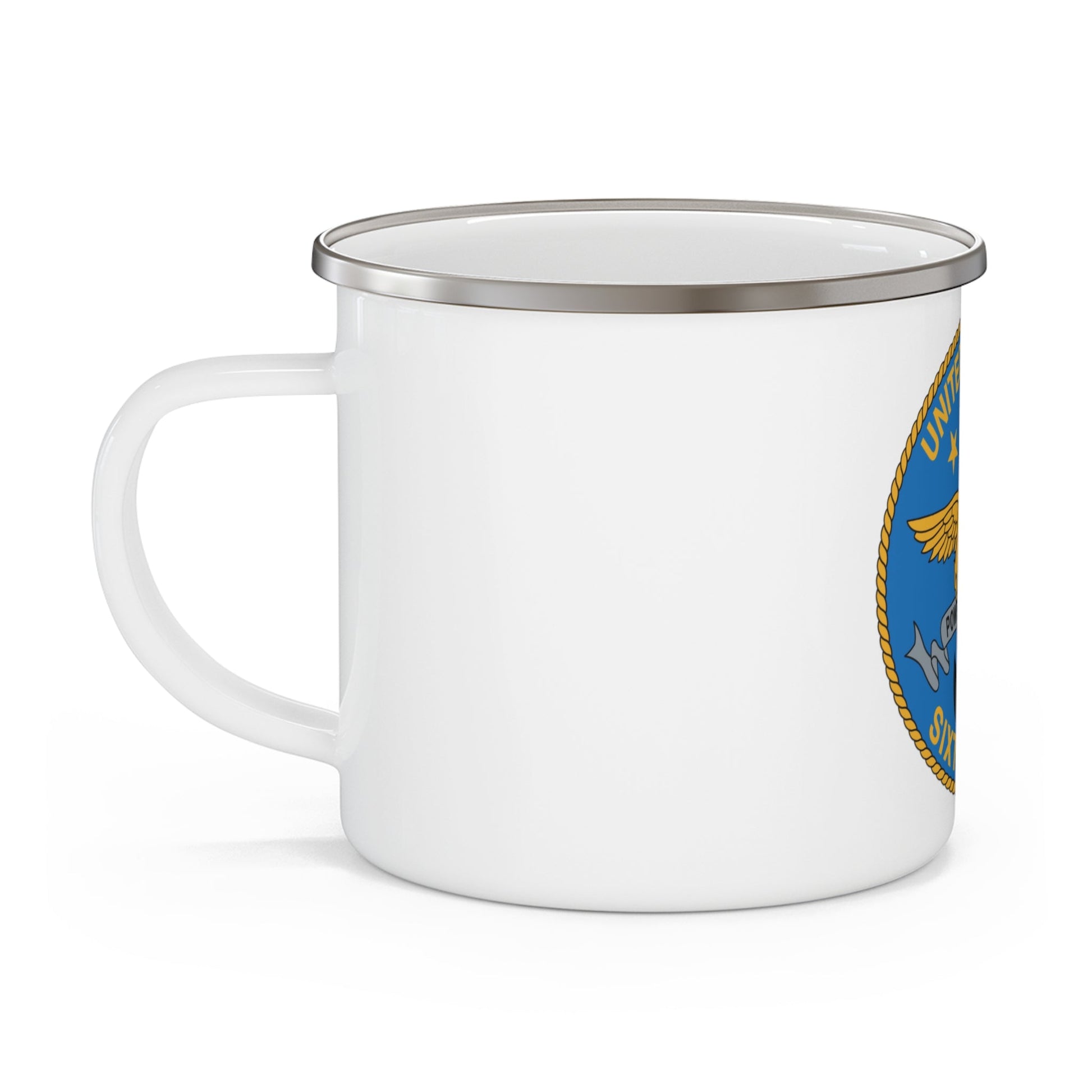 United States Sixth Fleet (U.S. Navy) Enamel Mug 12oz-12oz-The Sticker Space