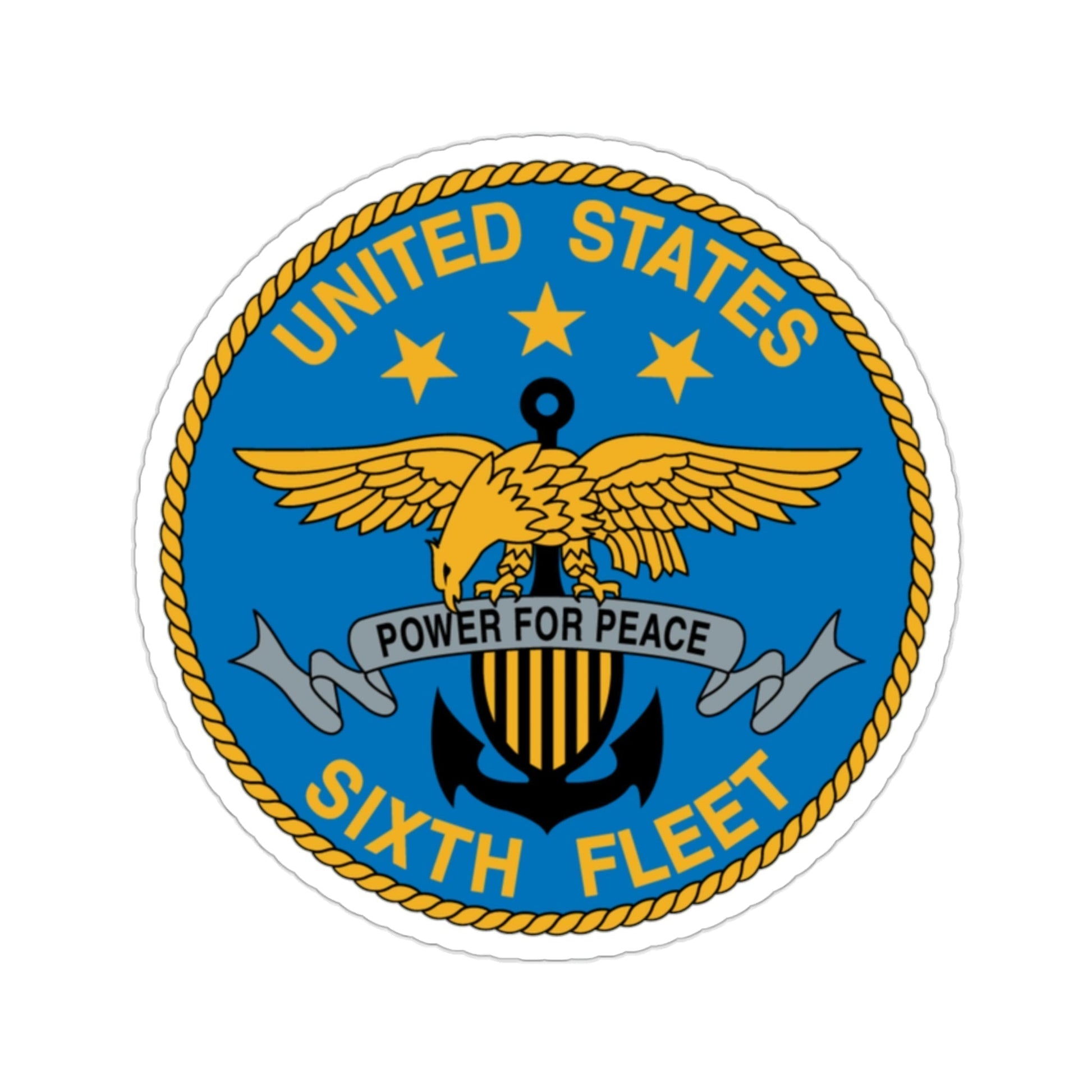 United States Sixth Fleet (U.S. Navy) STICKER Vinyl Die-Cut Decal-2 Inch-The Sticker Space