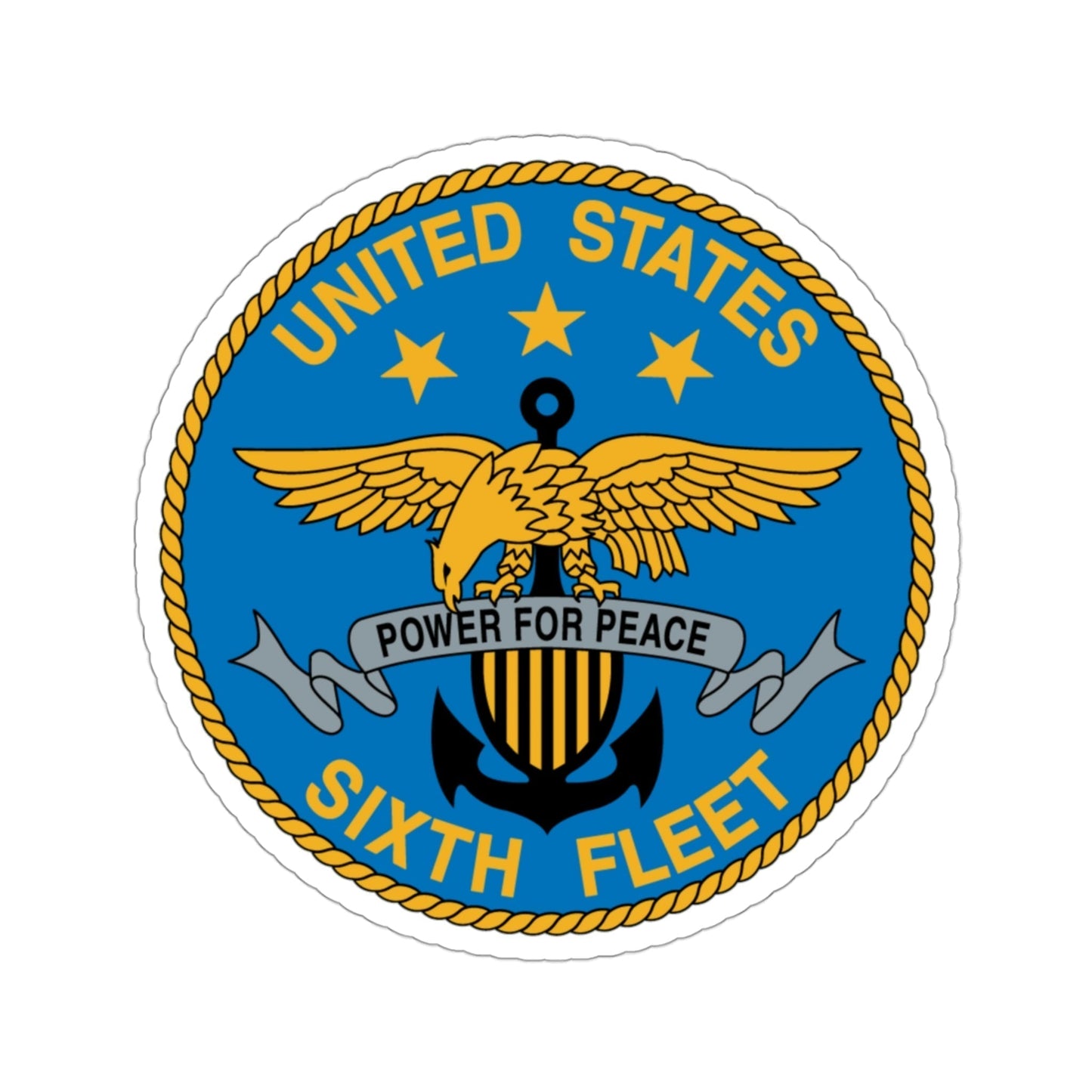 United States Sixth Fleet (U.S. Navy) STICKER Vinyl Die-Cut Decal-3 Inch-The Sticker Space