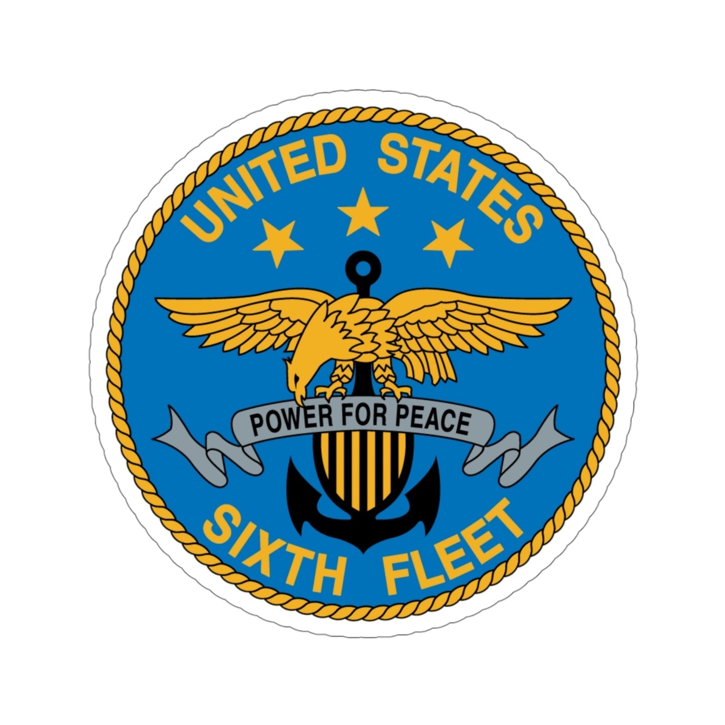 United States Sixth Fleet (U.S. Navy) STICKER Vinyl Die-Cut Decal-4 Inch-The Sticker Space