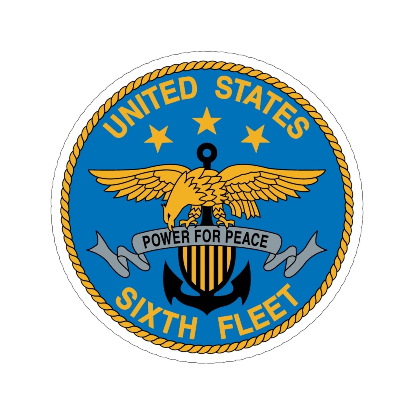 United States Sixth Fleet (U.S. Navy) STICKER Vinyl Die-Cut Decal-5 Inch-The Sticker Space