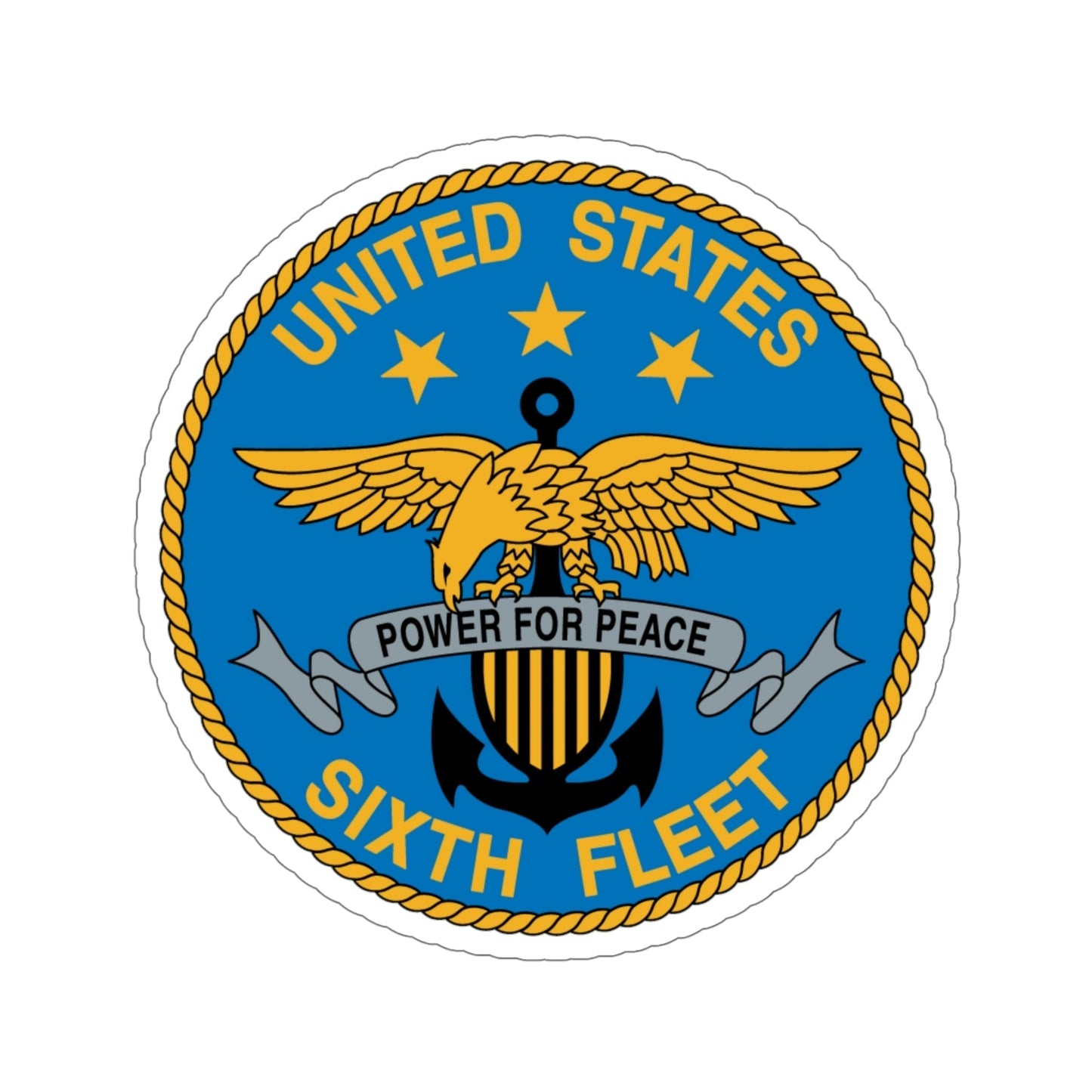 United States Sixth Fleet (U.S. Navy) STICKER Vinyl Die-Cut Decal-6 Inch-The Sticker Space