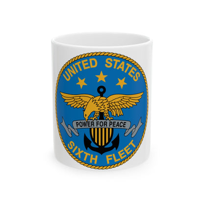 United States Sixth Fleet (U.S. Navy) White Coffee Mug-11oz-The Sticker Space