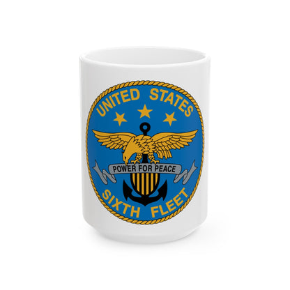 United States Sixth Fleet (U.S. Navy) White Coffee Mug-15oz-The Sticker Space