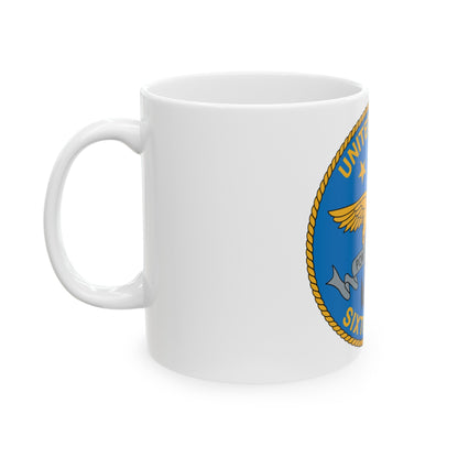 United States Sixth Fleet (U.S. Navy) White Coffee Mug-The Sticker Space