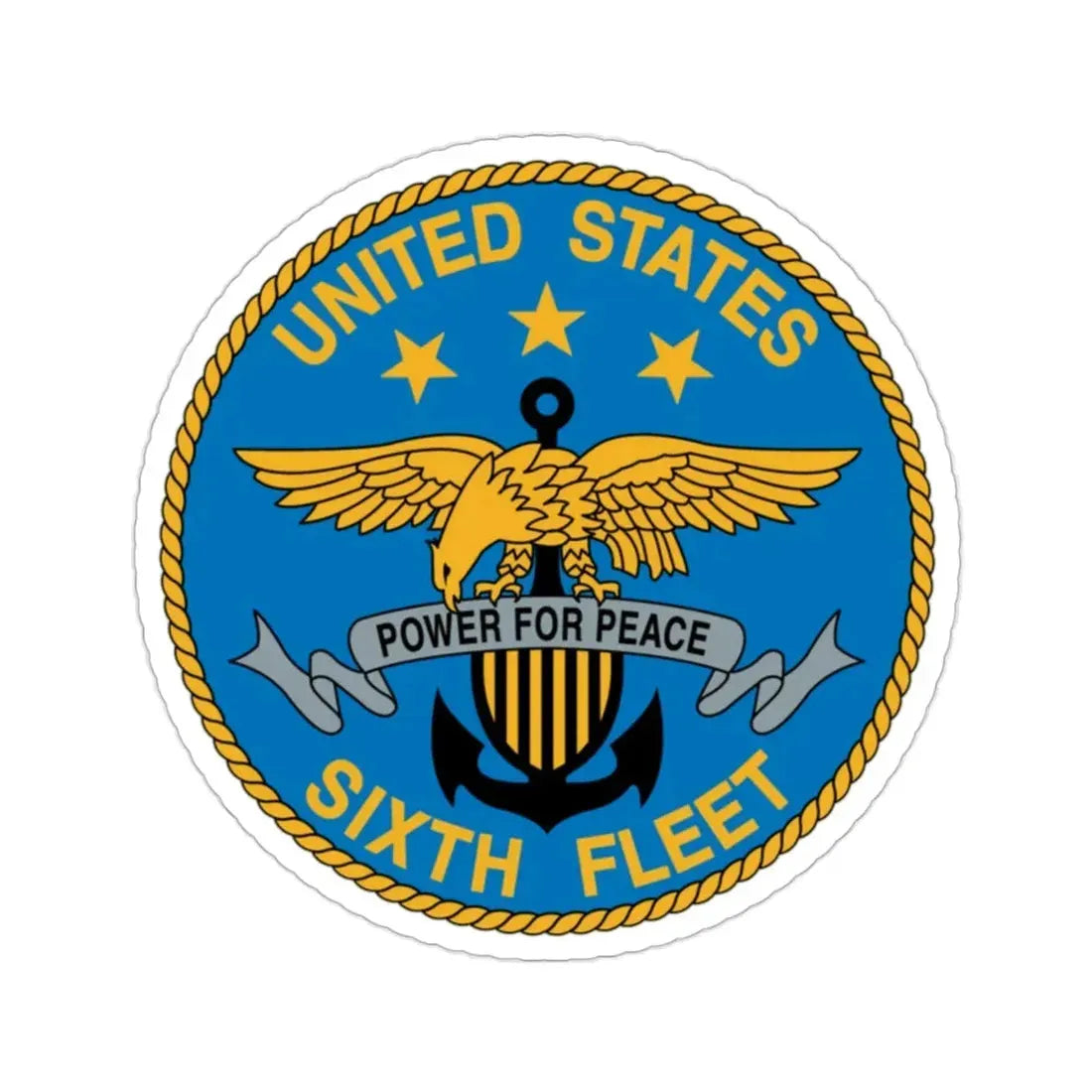 United States Sixth Fleet (U.S. Navy) STICKER Vinyl Die-Cut Decal 2 Inch - The Sticker Space