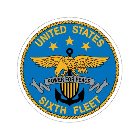 United States Sixth Fleet (U.S. Navy) STICKER Vinyl Kiss-Cut Decal 2 Inch White - The Sticker Space