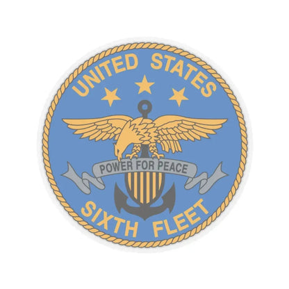 United States Sixth Fleet (U.S. Navy) STICKER Vinyl Kiss-Cut Decal 3 Inch Transparent - The Sticker Space