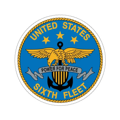 United States Sixth Fleet (U.S. Navy) STICKER Vinyl Kiss-Cut Decal 3 Inch White - The Sticker Space