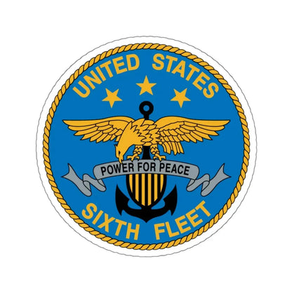 United States Sixth Fleet (U.S. Navy) STICKER Vinyl Kiss-Cut Decal 4 Inch White - The Sticker Space