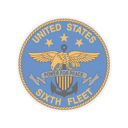 United States Sixth Fleet (U.S. Navy) STICKER Vinyl Kiss-Cut Decal 6 Inch Transparent - The Sticker Space