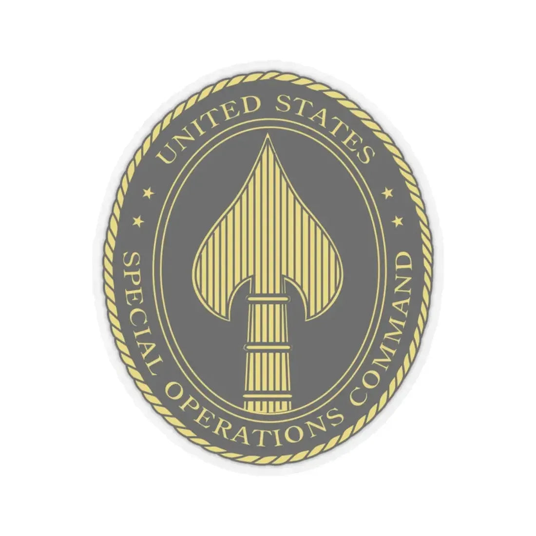 United States Special Operations Command Insignia - STICKER Vinyl Kiss-Cut Decal 4 Inch Transparent - The Sticker Space