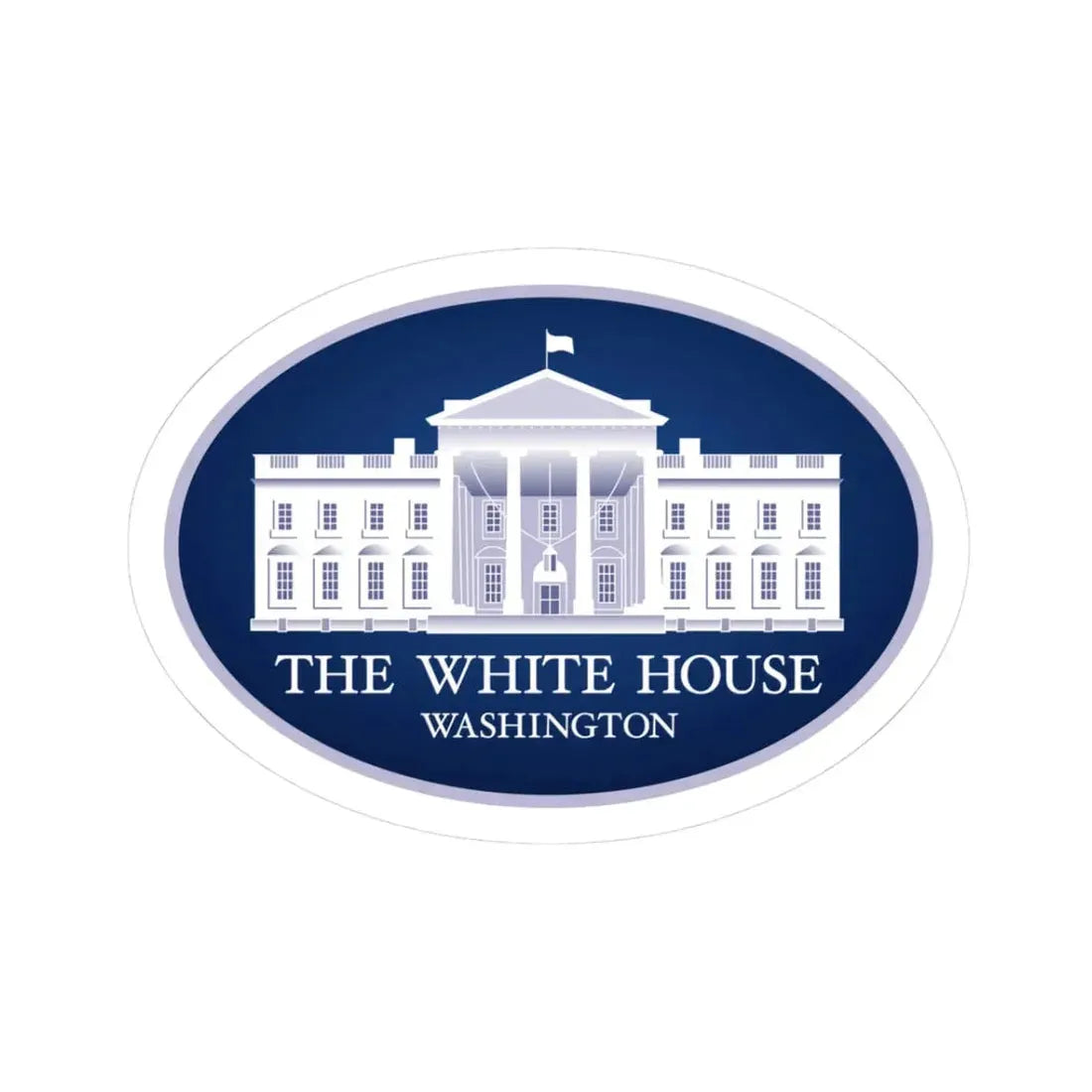 United States White House - STICKER Vinyl Kiss-Cut Decal 3 Inch White - The Sticker Space