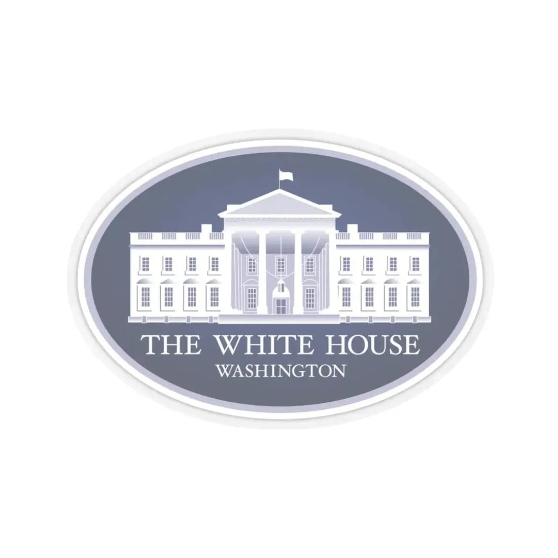 United States White House - STICKER Vinyl Kiss-Cut Decal 4 Inch Transparent - The Sticker Space
