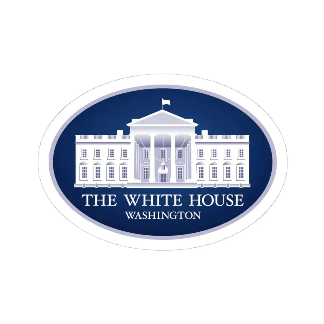 United States White House - STICKER Vinyl Kiss-Cut Decal 4 Inch White - The Sticker Space