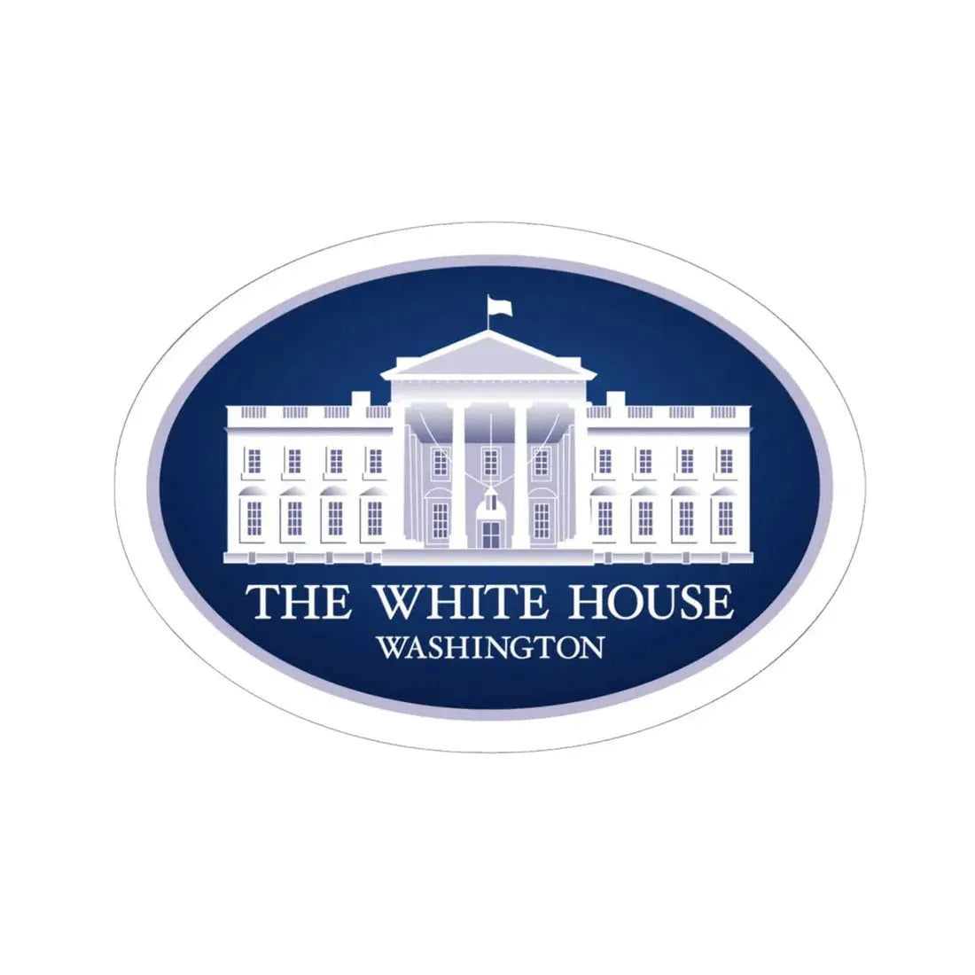 United States White House - STICKER Vinyl Kiss-Cut Decal 6 Inch White - The Sticker Space