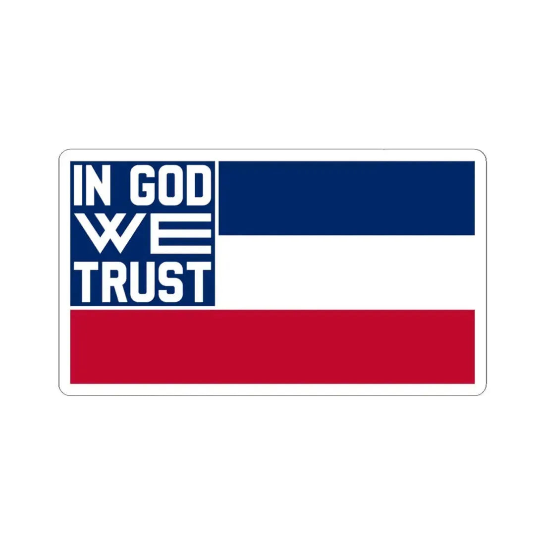 Unity Flag of Mississippi (United States) STICKER Vinyl Kiss-Cut Decal 4 Inch White - The Sticker Space