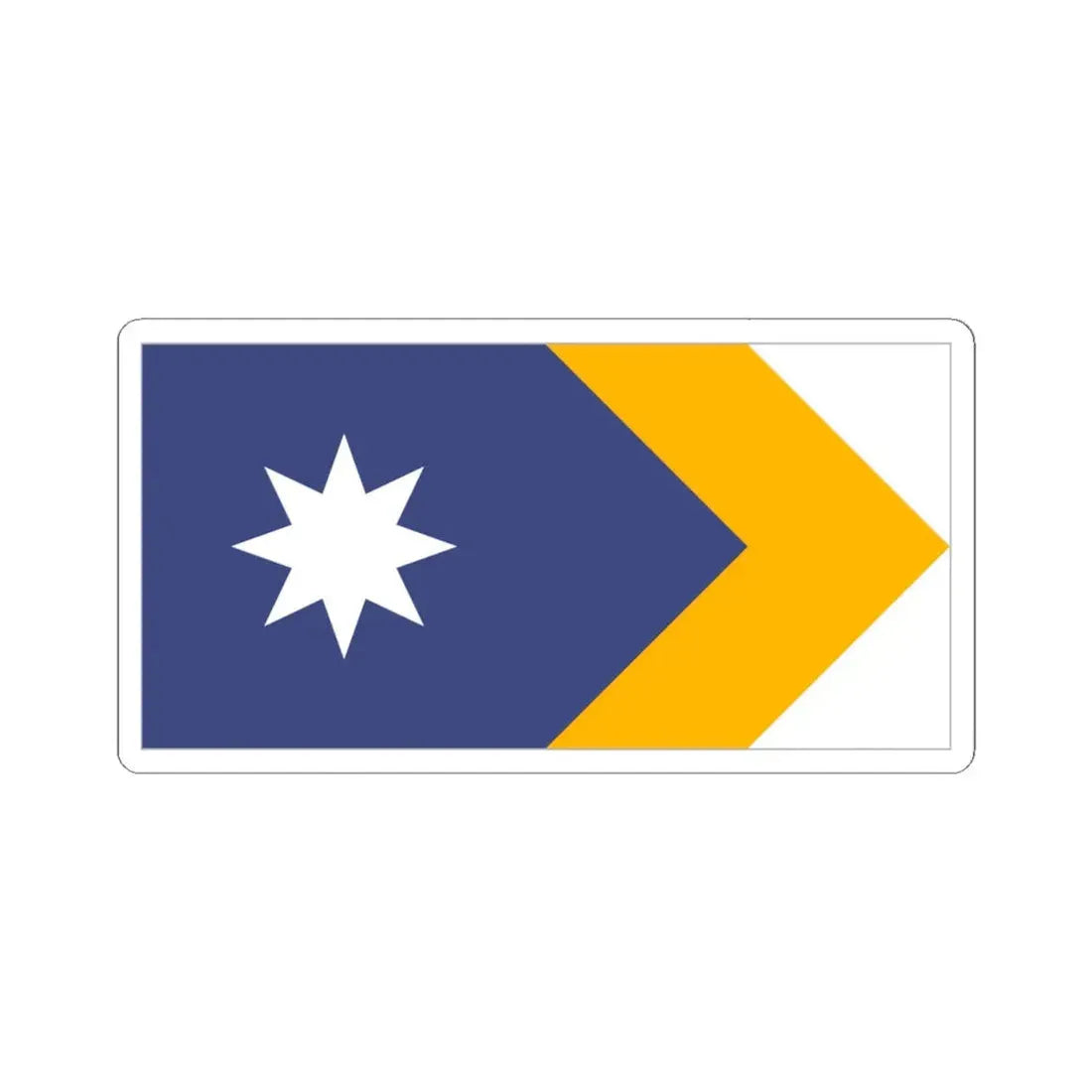 Unity Flag Outlined (Australia) STICKER Vinyl Kiss-Cut Decal 6 Inch White - The Sticker Space