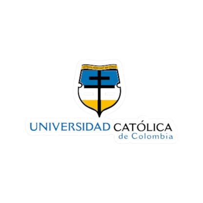 University Católica of Colombia logo (Colombia) (Coat of Arms) STICKER Vinyl Kiss-Cut Decal 2 Inch White - The Sticker Space