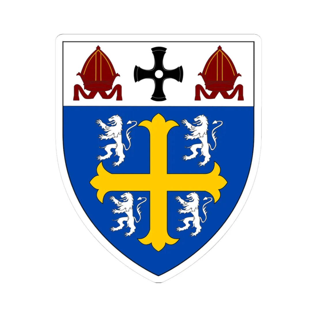University College Durham (England) (Coat of Arms) STICKER Vinyl Kiss-Cut Decal 3 Inch White - The Sticker Space