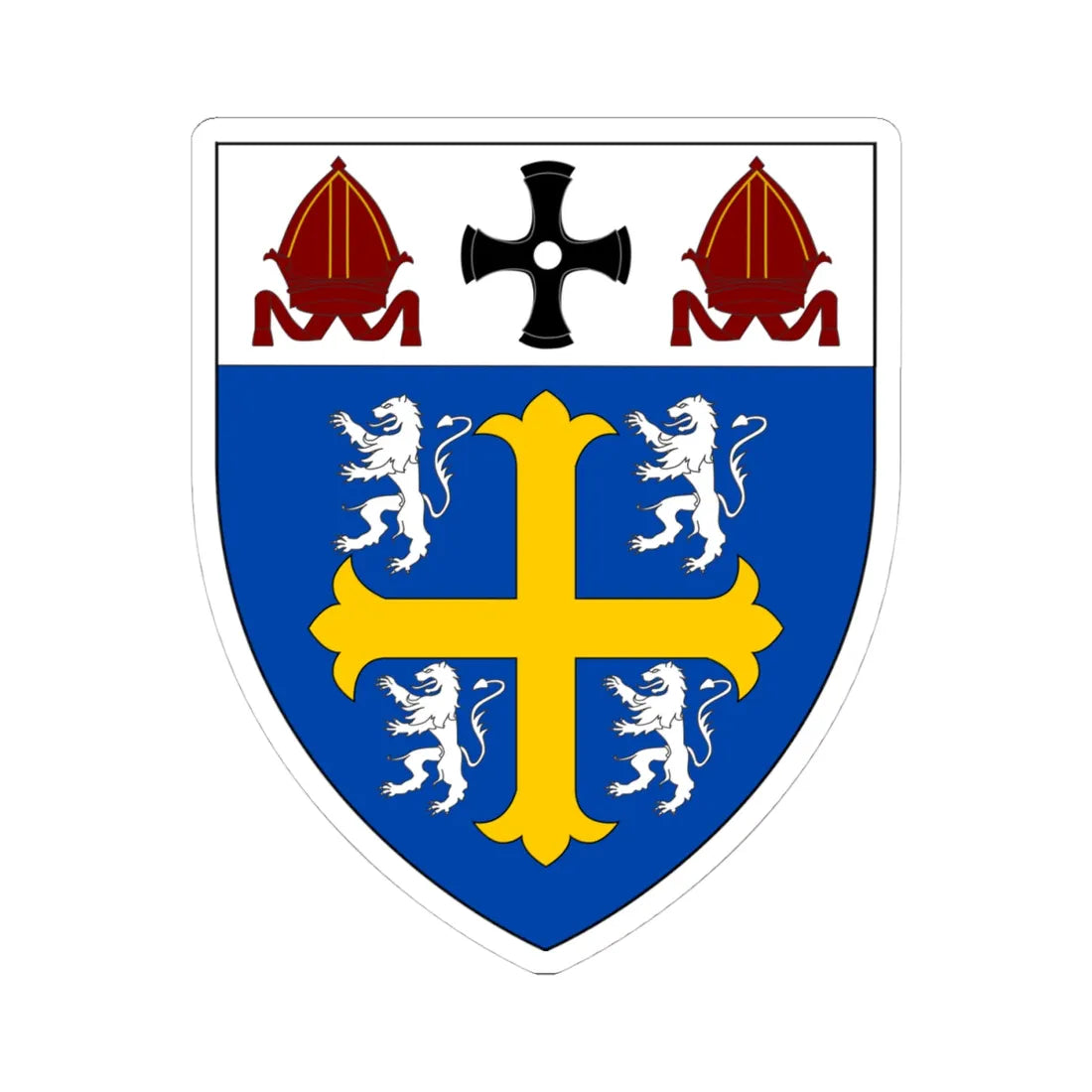 University College Durham (England) (Coat of Arms) STICKER Vinyl Kiss-Cut Decal 4 Inch White - The Sticker Space