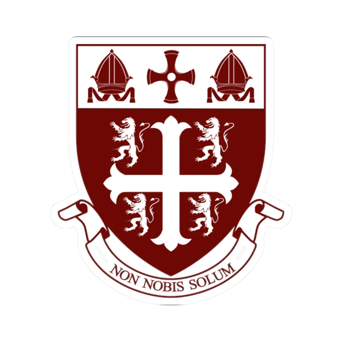 University College Durham Motto (England) (Coat of Arms) STICKER Vinyl Kiss-Cut Decal 2 Inch White - The Sticker Space