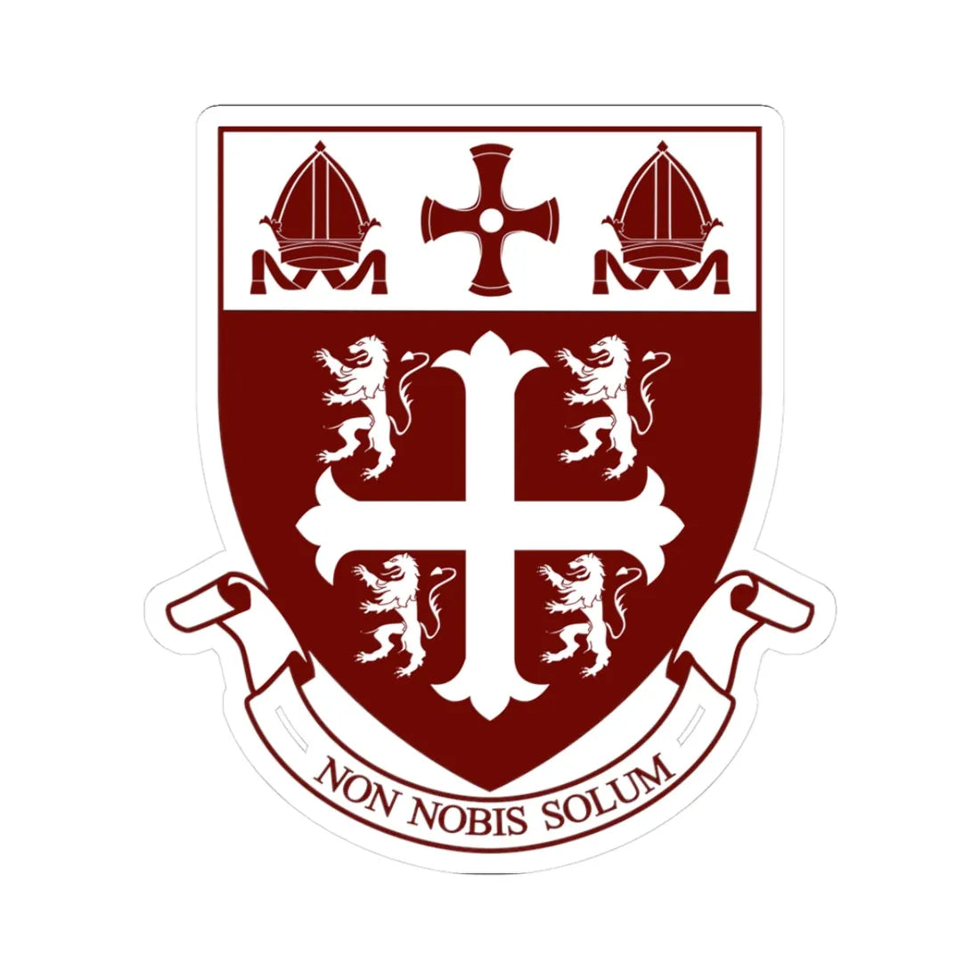 University College Durham Motto (England) (Coat of Arms) STICKER Vinyl Kiss-Cut Decal 3 Inch White - The Sticker Space