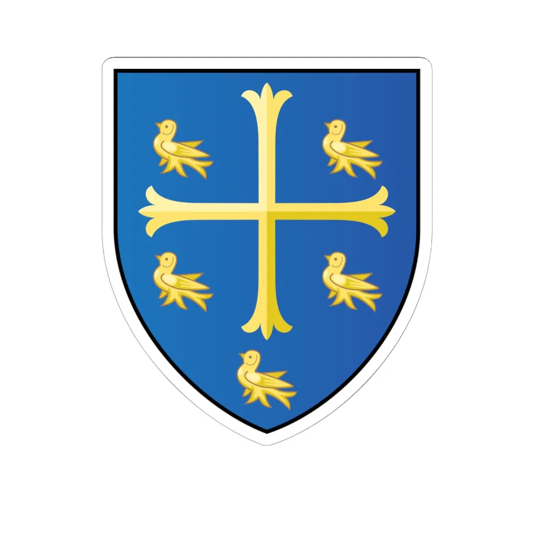 University College Oxford Coat Of Arms (England) (Coat of Arms) STICKER Vinyl Kiss-Cut Decal 6 Inch White - The Sticker Space