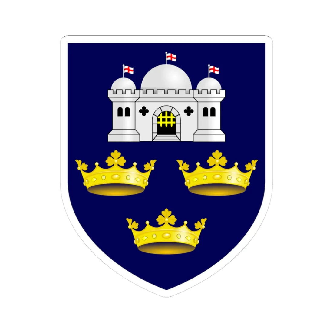 University of East Anglia arms (United Kingdom) (Coat of Arms) STICKER Vinyl Kiss-Cut Decal 3 Inch White - The Sticker Space