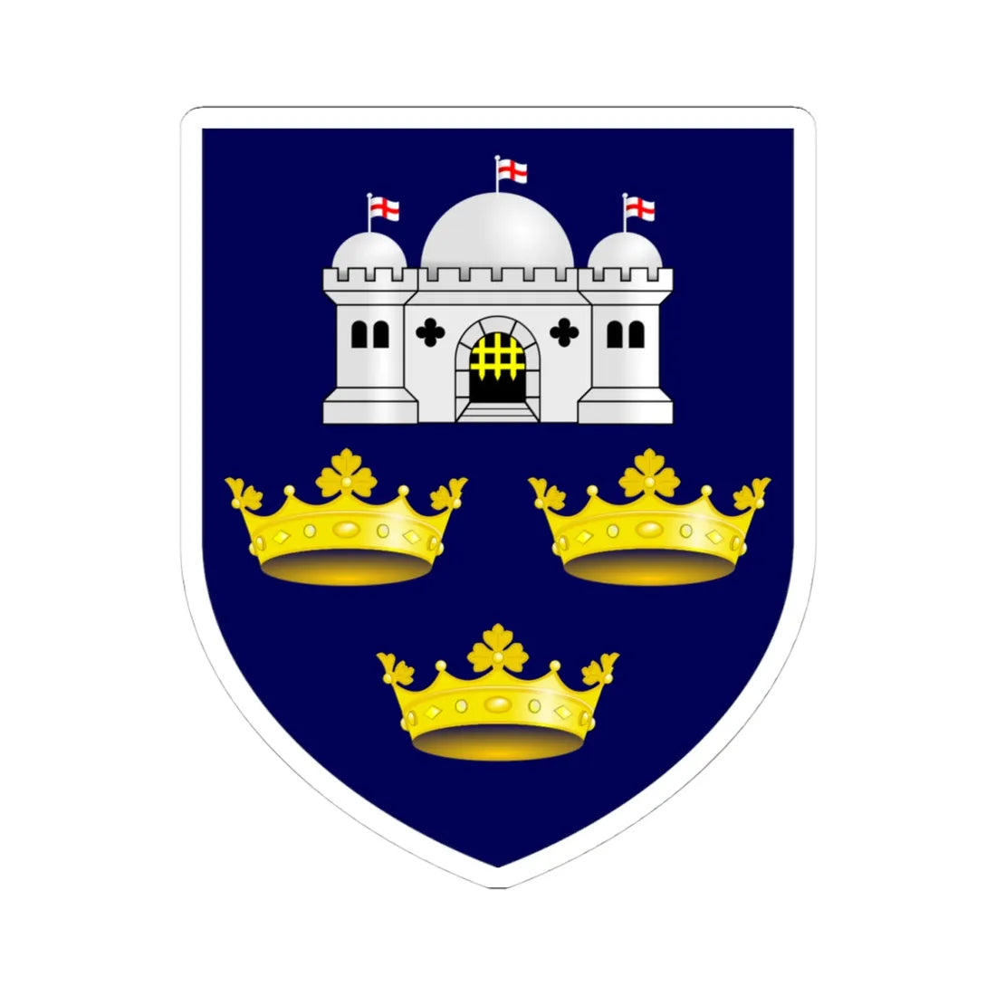 University of East Anglia arms (United Kingdom) (Coat of Arms) STICKER Vinyl Kiss-Cut Decal 4 Inch White - The Sticker Space