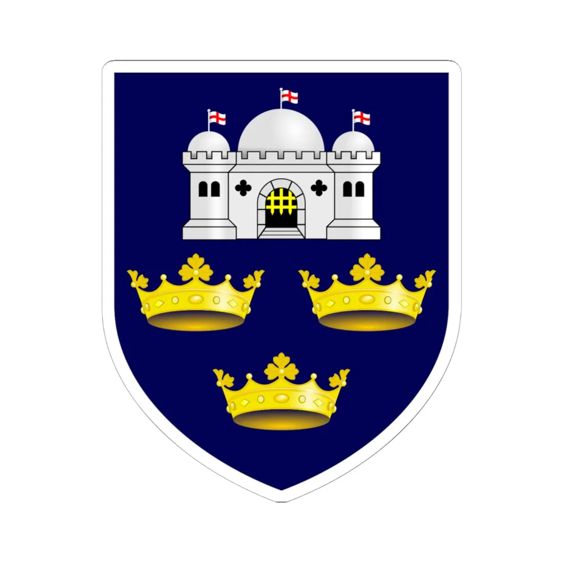 University of East Anglia arms (United Kingdom) (Coat of Arms) STICKER Vinyl Kiss-Cut Decal 6 Inch White - The Sticker Space