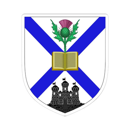 University of Edinburgh arms (Scotland) (Coat of Arms) STICKER Vinyl Kiss-Cut Decal 6 Inch White - The Sticker Space