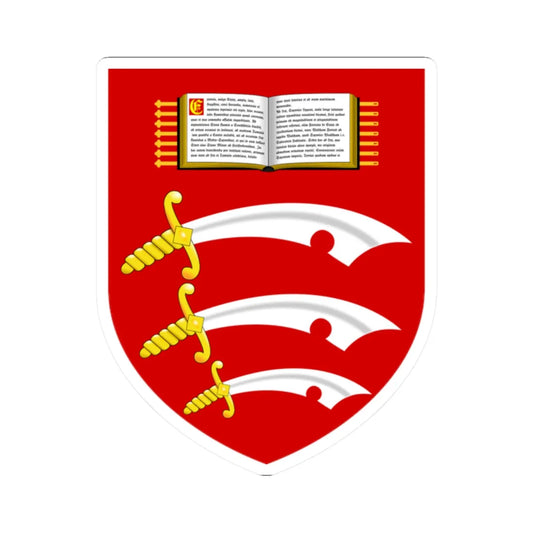 University of Essex arms (United Kingdom) (Coat of Arms) STICKER Vinyl Kiss-Cut Decal 2 Inch White - The Sticker Space