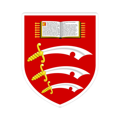 University of Essex arms (United Kingdom) (Coat of Arms) STICKER Vinyl Kiss-Cut Decal 4 Inch White - The Sticker Space