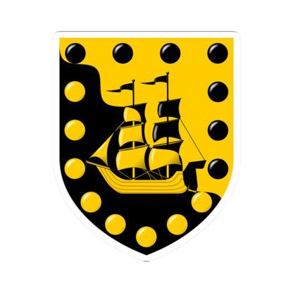 University of Falmouth arms (United Kingdom) (Coat of Arms) STICKER Vinyl Kiss-Cut Decal 2 Inch White - The Sticker Space