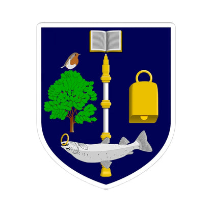 University of Glasgow shield (Scotland) (Coat of Arms) STICKER Vinyl Kiss-Cut Decal 4 Inch White - The Sticker Space