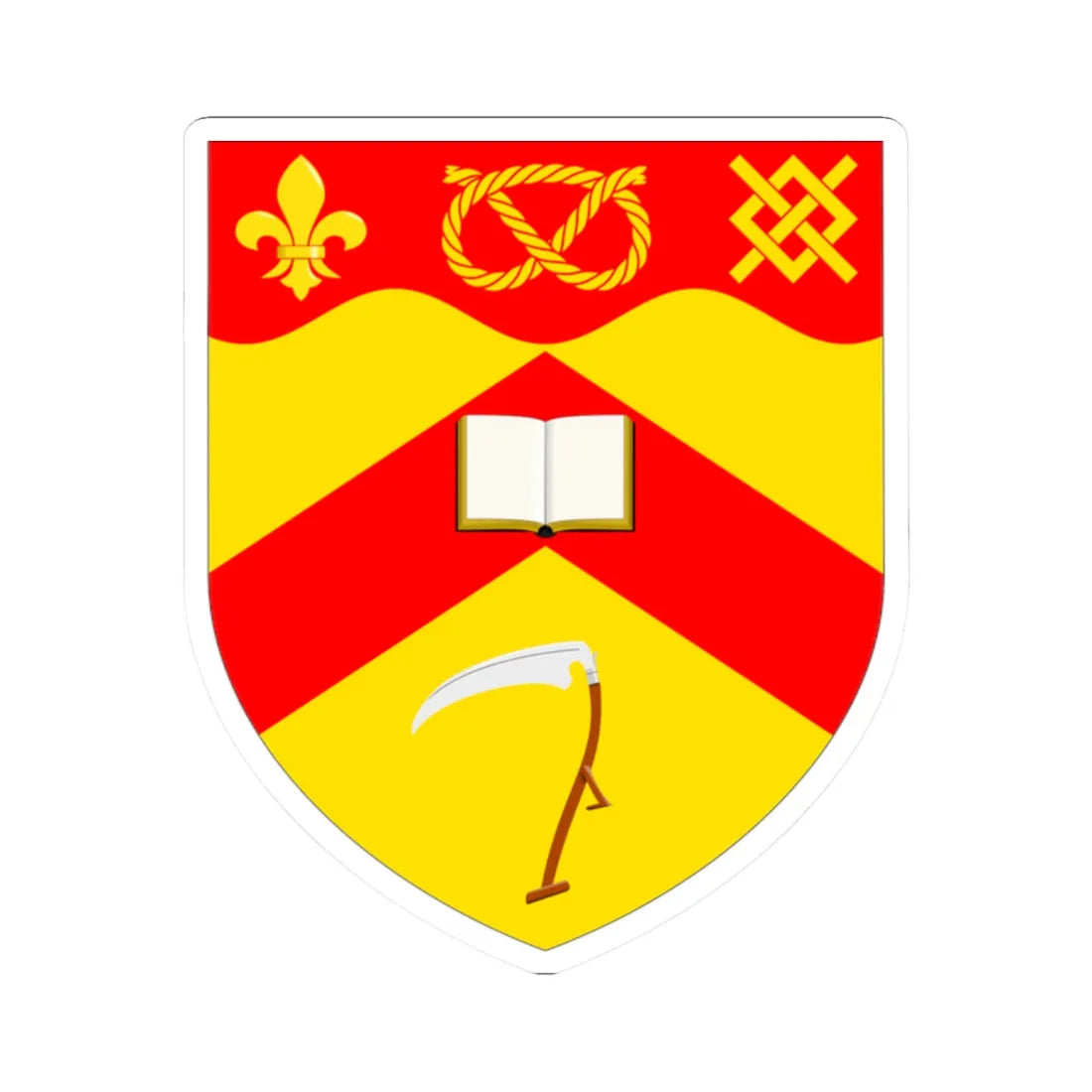 University of Keele arms (United Kingdom) (Coat of Arms) STICKER Vinyl Kiss-Cut Decal 2 Inch White - The Sticker Space