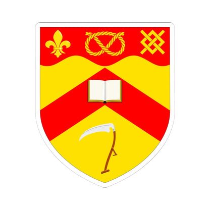 University of Keele arms (United Kingdom) (Coat of Arms) STICKER Vinyl Kiss-Cut Decal 4 Inch White - The Sticker Space