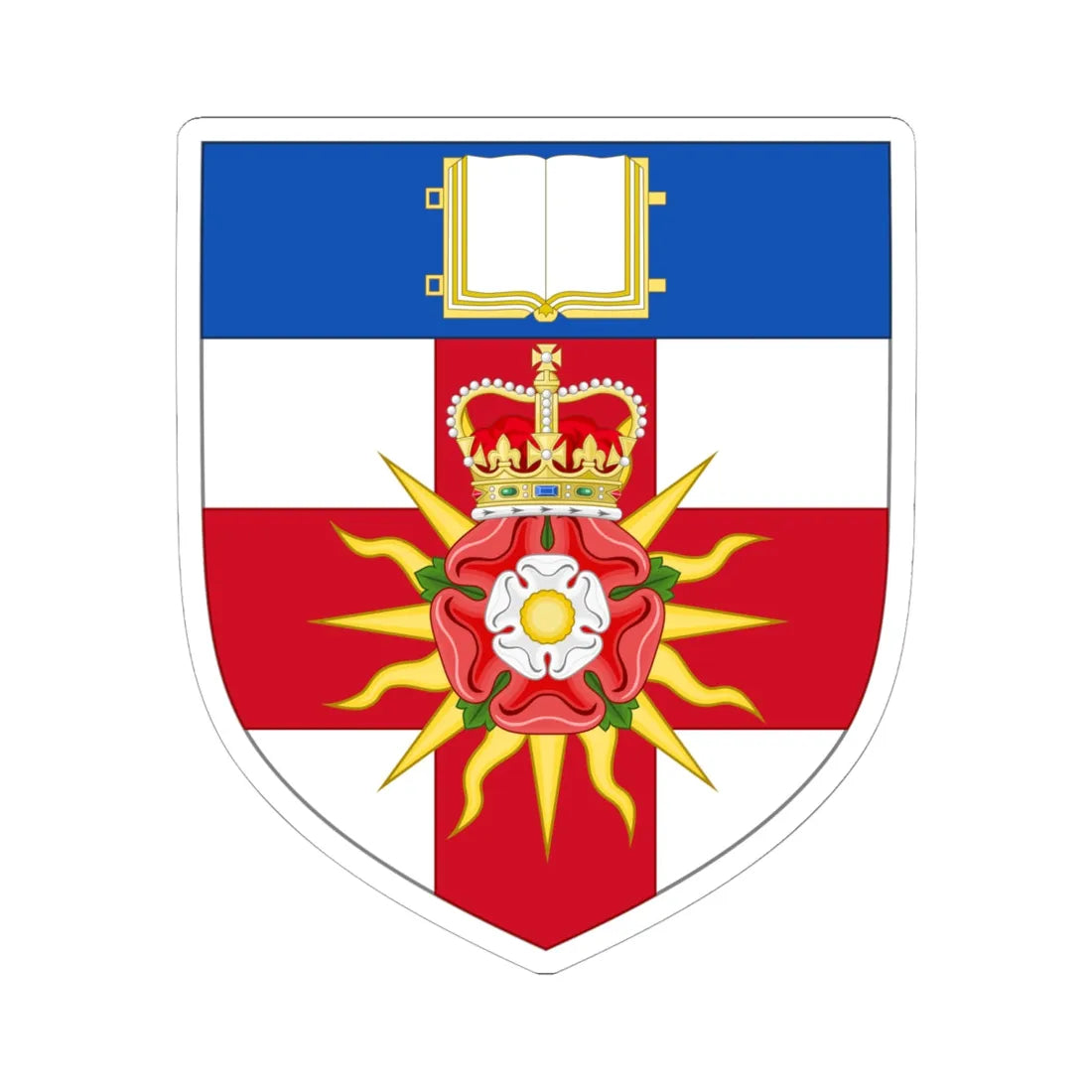 University of London arms (United Kingdom) (Coat of Arms) STICKER Vinyl Kiss-Cut Decal 6 Inch White - The Sticker Space
