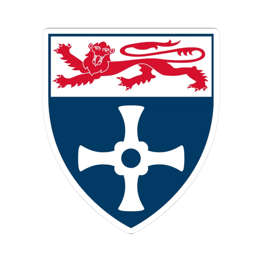 University of Newcastle Coat of Arms (United Kingdom) (Coat of Arms) STICKER Vinyl Kiss-Cut Decal 3 Inch White - The Sticker Space