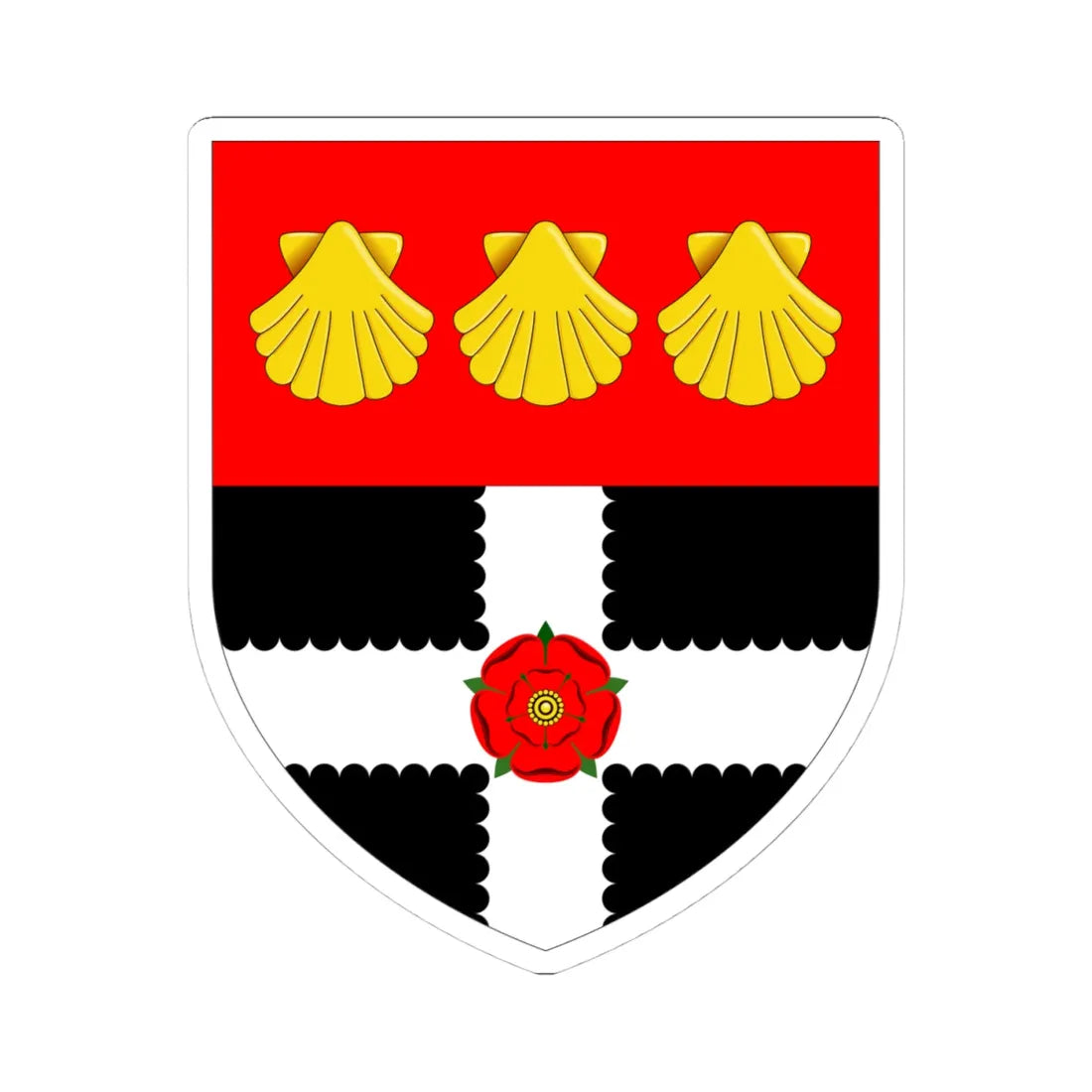 University of Reading arms (United Kingdom) (Coat of Arms) STICKER Vinyl Kiss-Cut Decal 4 Inch White - The Sticker Space