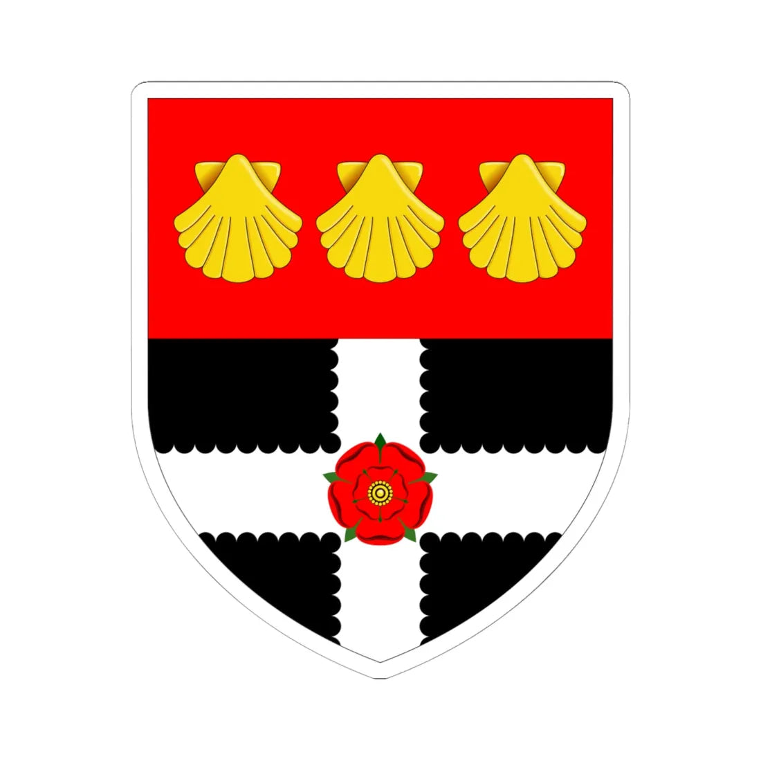 University of Reading arms (United Kingdom) (Coat of Arms) STICKER Vinyl Kiss-Cut Decal 6 Inch White - The Sticker Space