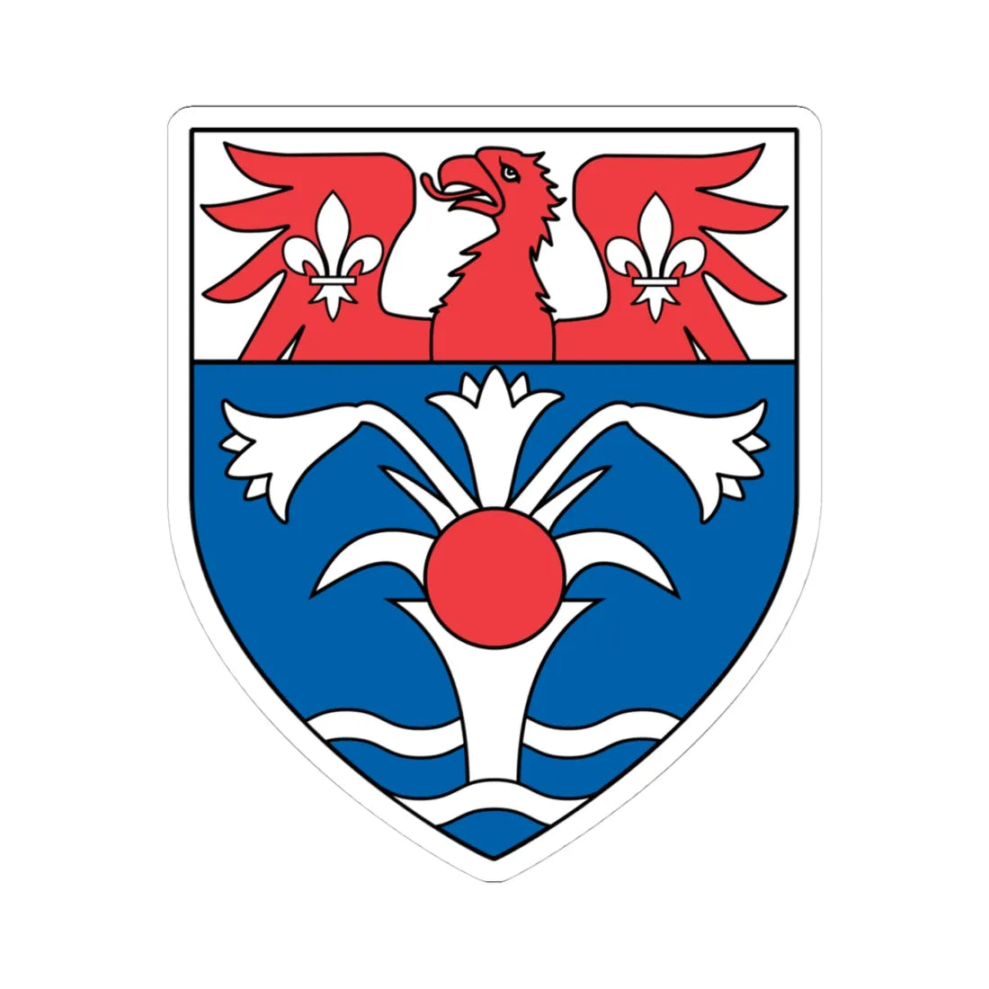 University of Saint Mary of the Lake Mundelein Seminary (United States) (Coat of Arms) STICKER Vinyl Kiss-Cut Decal 4 Inch White - The Sticker Space