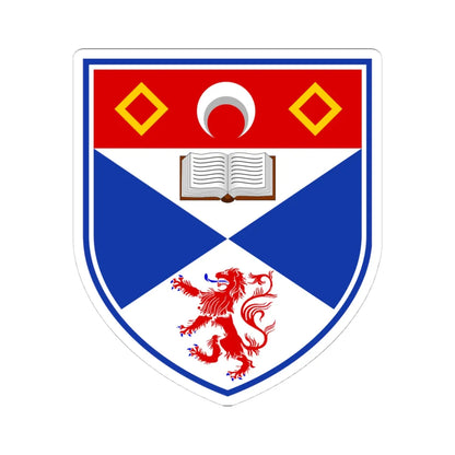 University of St Andrews arms (Scotland) (Coat of Arms) STICKER Vinyl Kiss-Cut Decal 4 Inch White - The Sticker Space